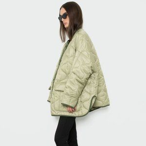 Frankie Shop - Teddy Quilted Jacket - Moss Green - Size M